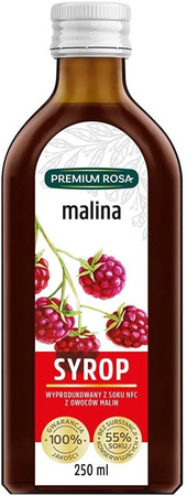 Hallonsirap utan tillsats av citronsyra 250 ml